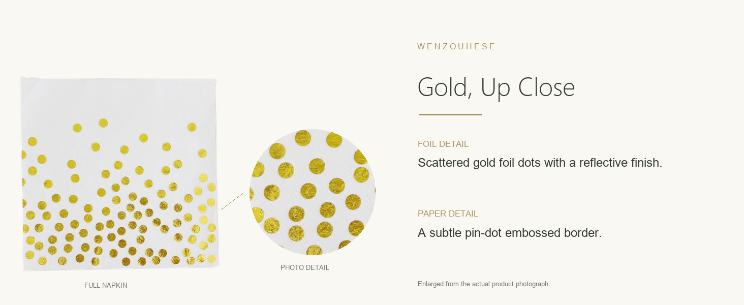 White & Gold design details