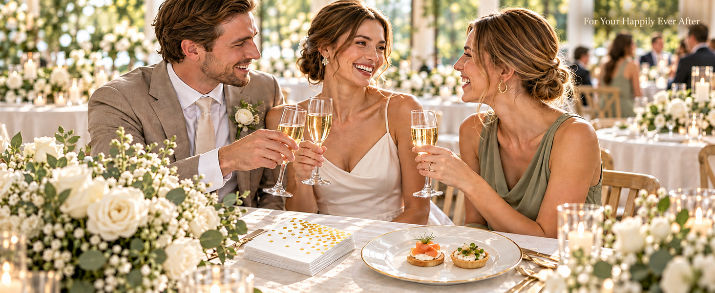 White & Gold celebration setting